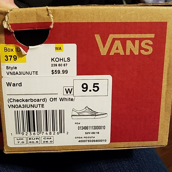 ward checkerboard off white and gold vans - Picture 5 of 5